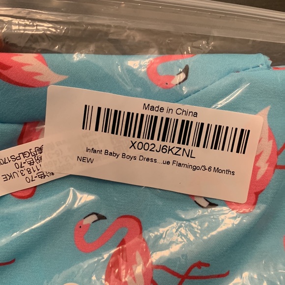 NWT Collared Flamingo Top with Bow tie - Picture 6 of 7